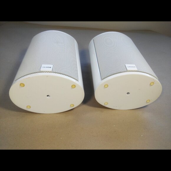 White Metal Oval Canton CD 220 Wall Mount Speakers Pair satellites German brand - Picture 11 of 15
